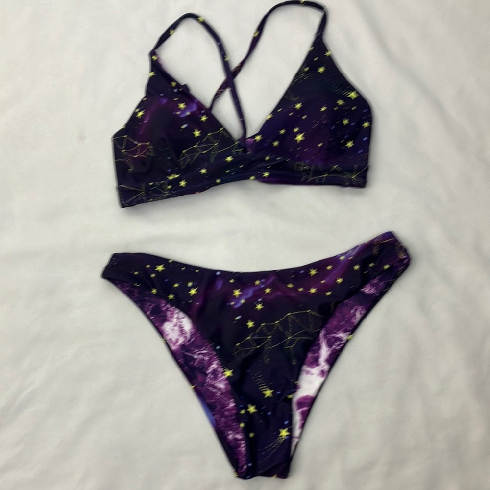 Purple Starry Bikini Set